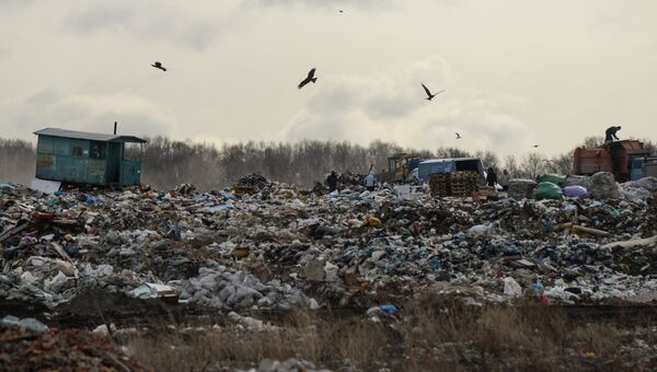 Полигон твердых бытовых отходов Гусинобродский в Новосибирской области. Архивное фото