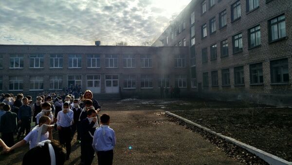 Пожар в школе №1 в Стерлитамаке
