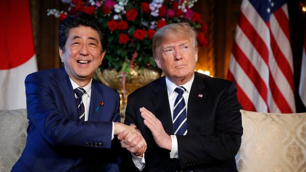 Премьер-министр Японии Синдзо Абэ и президент США Дональд Трамп