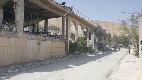 Исследовательский центр в Сирии, разрушенный в результате авиаударов коалиции