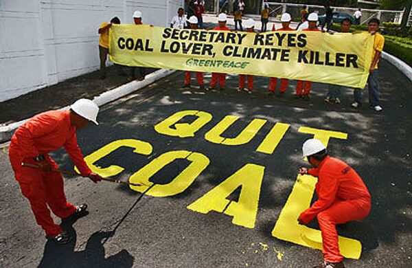 Акция Гринпис Quit coal