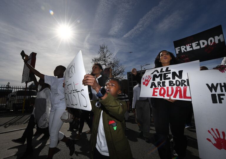 Марш против рабства в Лос-Анджелесе, Калифорния 