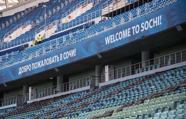 Стадион Фишт в Сочи в преддверии чемпионата мира по футболу 2018