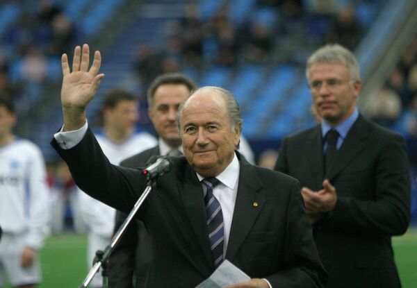Президент ФИФА Йозеф Блаттер (на переднем плане)