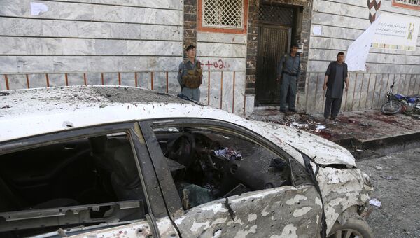 На месте взрыва в Кабуле, Афганистан. Архивное фото