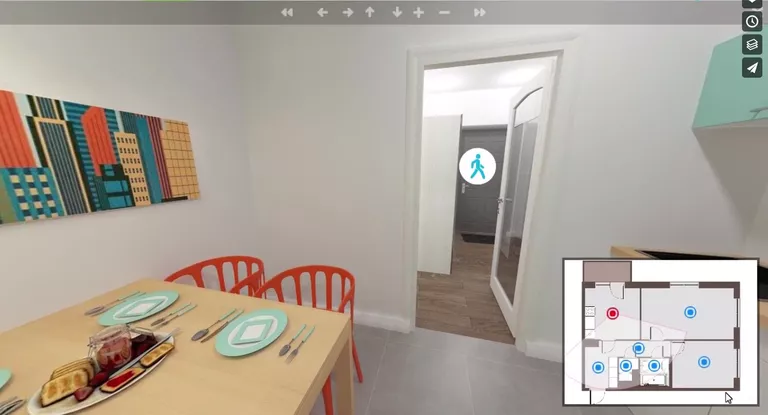 3D-визуализация дизайна квартиры, фрагмент из виртуального тура 3D-визуализация дизайна квартиры, фрагмент из виртуального тура