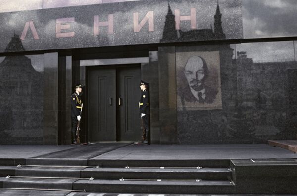 Почетный караул у Мавзолея В.И.Ленина. Архив