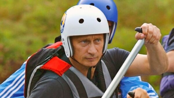 Владимир Путин во время отпуска в Алтайском крае 