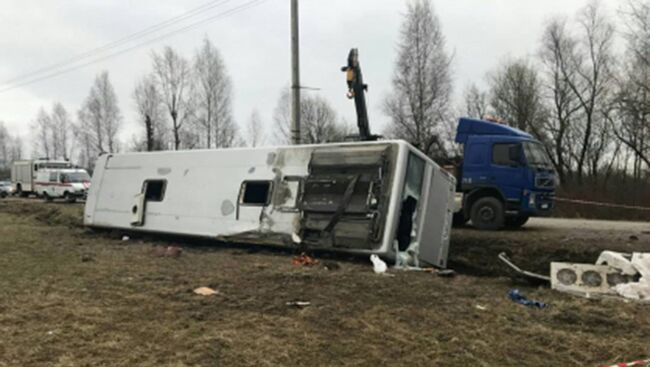 ДТП с участием пассажирского автобуса на участке дороги Калининского шоссе в городе Торжке Тверской области