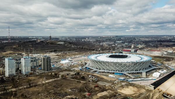 Вид на стадион Волгоград Арена. Архивное фото