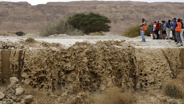 Затопленная долина вдоль Мертвого моря, Израиль. Архивное фото