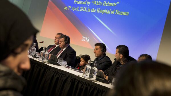 Пресс-конференция по вопросу применения химического оружия в Сирии в Гааге. 26 апреля 2018