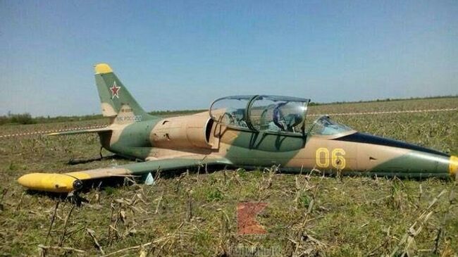 Место аварийной посадки самолета Л-39 в Адыгее