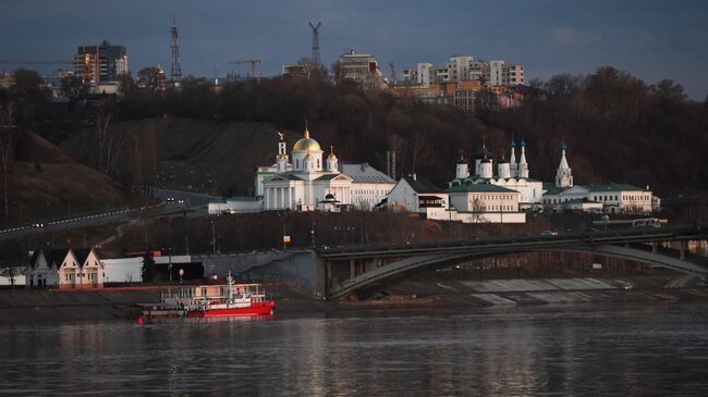 Вид Благовещенский монастырь в Нижнем Новгороде. Архивное фото