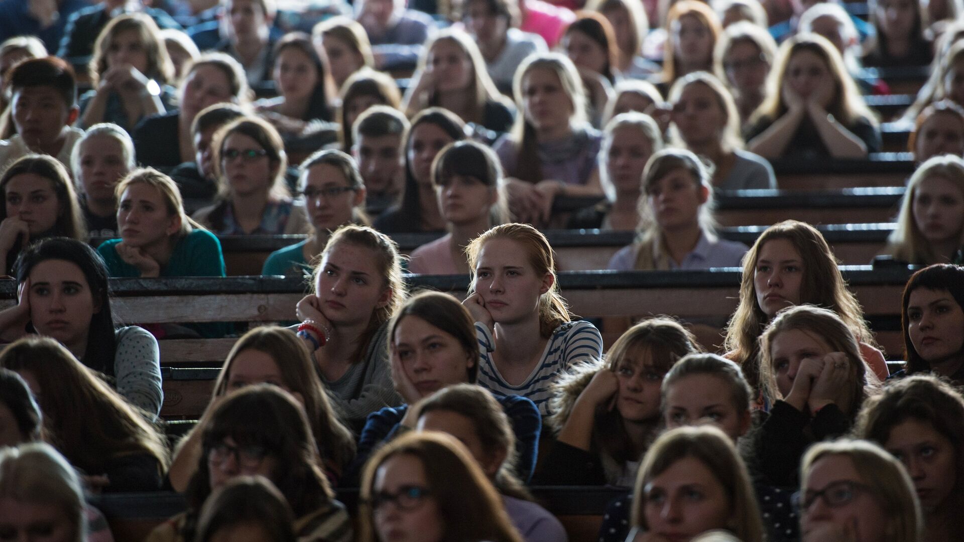 Студенты Московского Государственного педагогического университета на мастер-классе  - РИА Новости, 1920, 15.01.2021