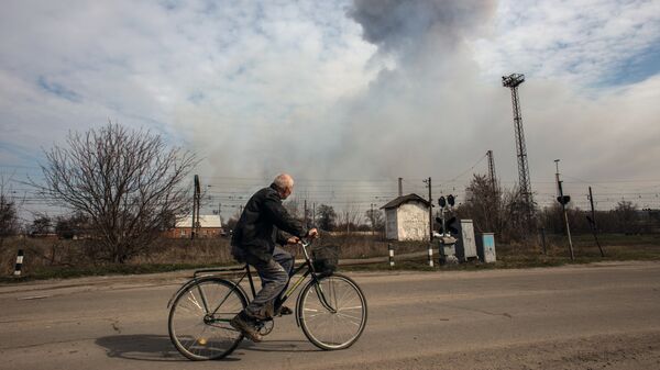 Пожар на складе боеприпасов в Харьковской области. Архивное фото