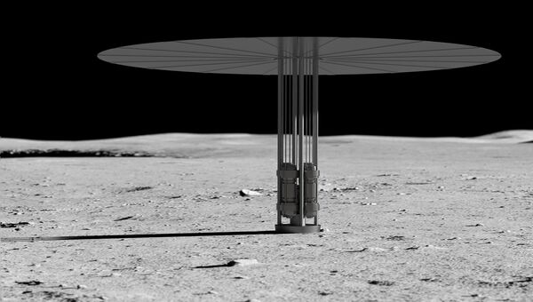 Компактный ядерный реактор Kilopower на поверхности Луны