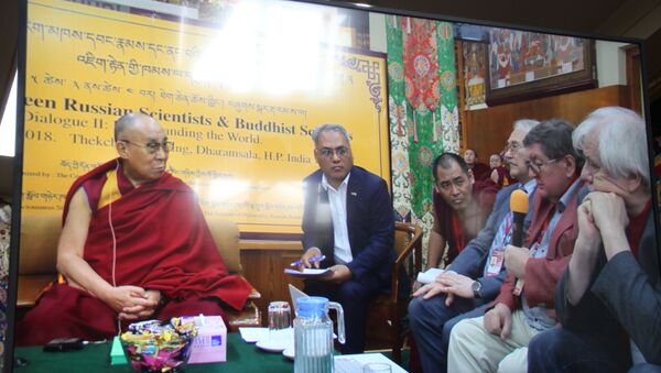 Далай-лама XIV на конференции с ведущими российскими учеными в Дхарамсале