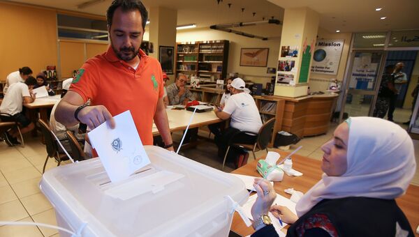 Голосование на парламентских выборах в городе Сидон, Ливан. 6 мая 2018