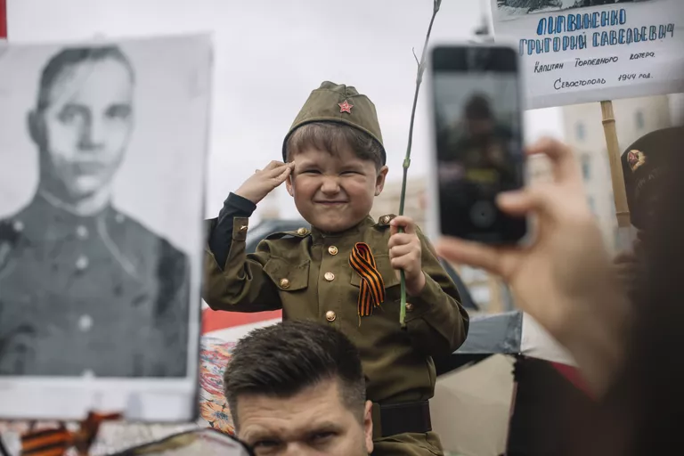 Участники акции Бессмертный полк в Барселоне. 6 мая 2018 года Участники акции Бессмертный полк в Барселоне. 6 мая 2018 года