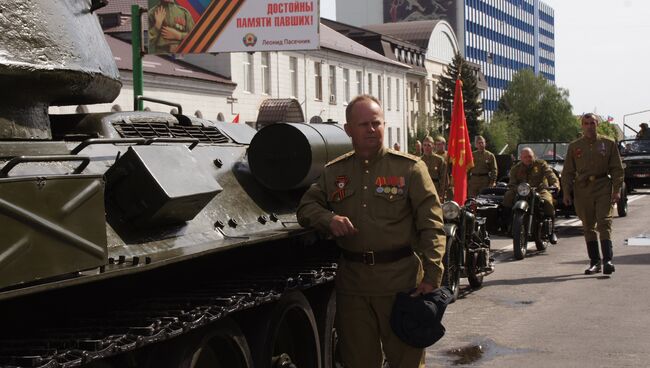 Участники военного парада в ЛНР. 9 мая 2018