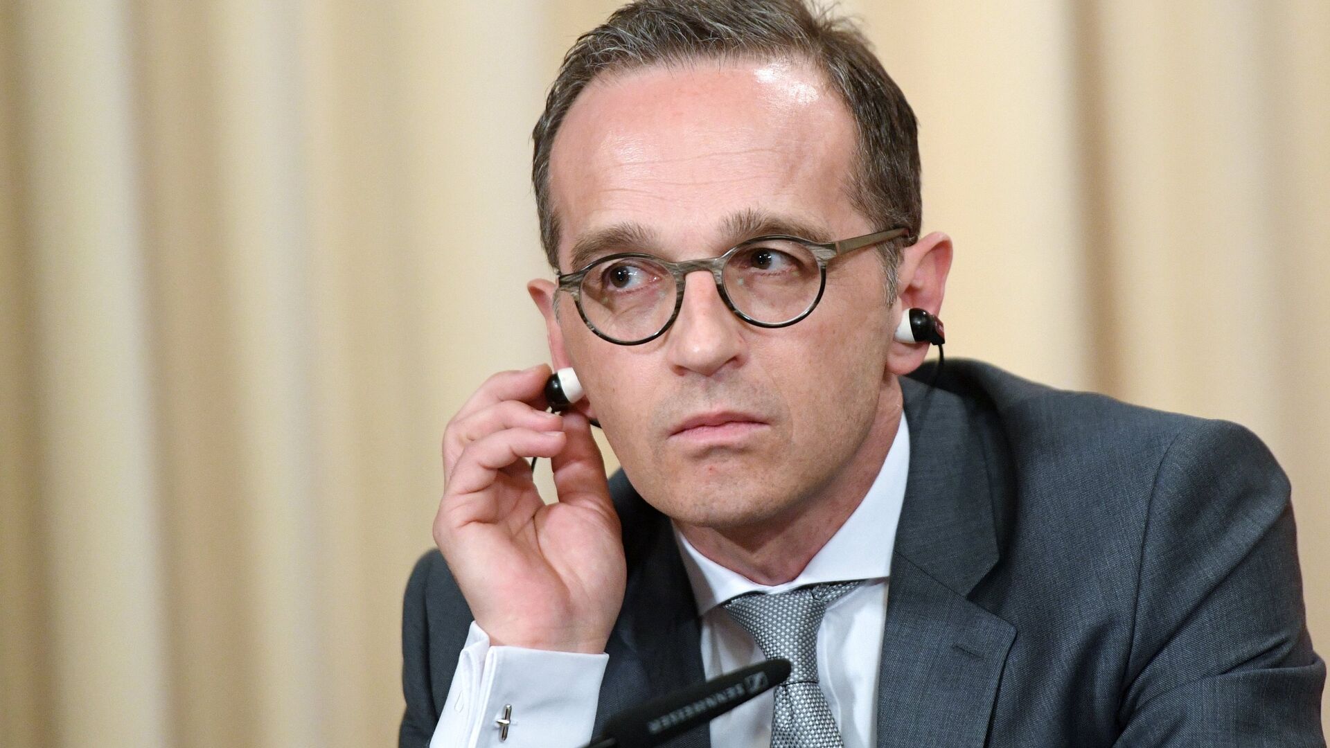 Глава МИД Германии Хайко Маас на пресс-конференции по итогам встречи с исполняющим обязанности министра иностранных дел РФ Сергеем Лавровым в Доме приемов МИД России. 10 мая 2018 Глава МИД Германии Хайко Маас на пресс-конференции по итогам встречи с исполняющим обязанности министра иностранных дел РФ Сергеем Лавровым в Доме приемов МИД России. 10 мая 2018 - РИА Новости, 1920, 12.10.2020