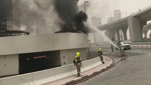 Тушение пожара в небоскребе Zen Tower, Дубаи. 13 мая 2018