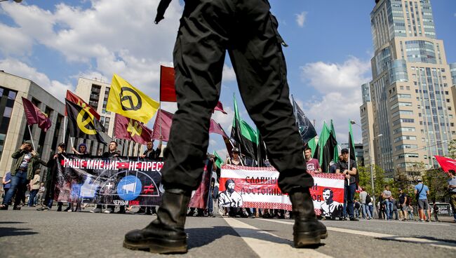 Митинг в центре Москвы. 13 мая 2018