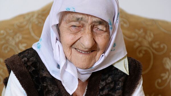 Самая пожилая пенсионерка в России Коку Истамбулова 1889 года рождения из села Братское в Надтеречном районе Чечни