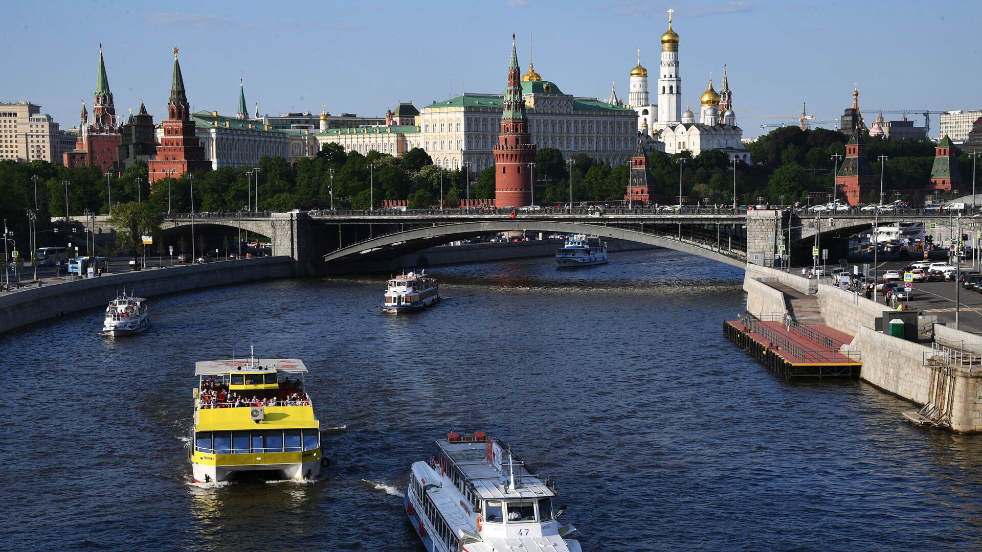 Большой Каменный мост и Московский Кремль - РИА Новости, 1920, 23.06.2020