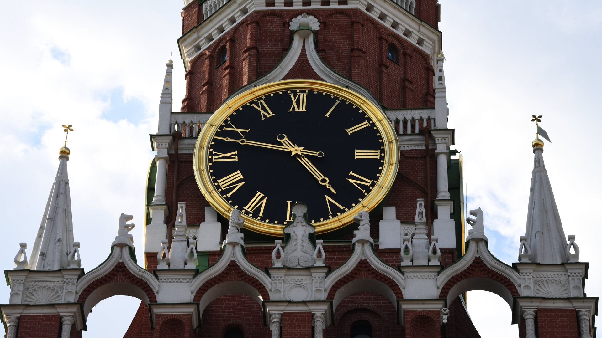 Спасская башня Московского Кремля - РИА Новости, 1920, 22.12.2020