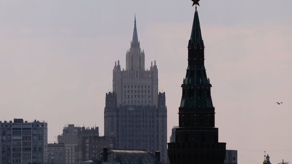 Высотное здание министерства иностранных дел РФ. Архивное фото
