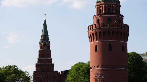 Боровицкая  и Водовзводная башни Московского Кремля