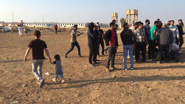 Палестинские дети на акциях протеста на границе сектора Газа с Израилем. 15.05.18
