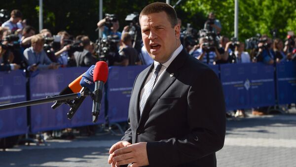 Премьер-министр Эстонии Юри Ратас перед саммитом ЕС в Софии. 17 мая 2018