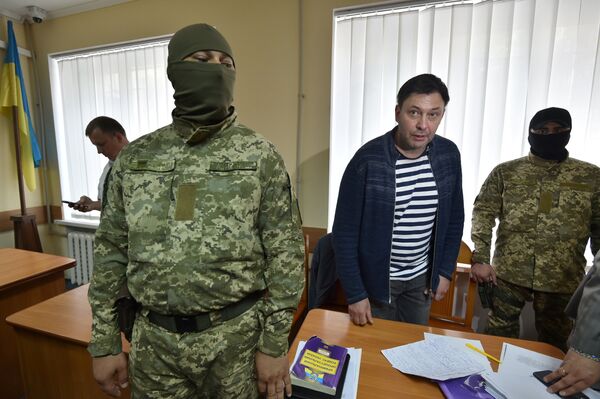 Кирилл Вышинский во время заседания суда в Херсоне. 17 мая 2018 Кирилл Вышинский во время заседания суда в Херсоне. 17 мая 2018