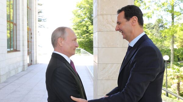 Президент РФ Владимир Путин и президент Сирийской арабской республики Башар Асад