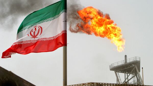 Иранский флаг в Персидском заливе