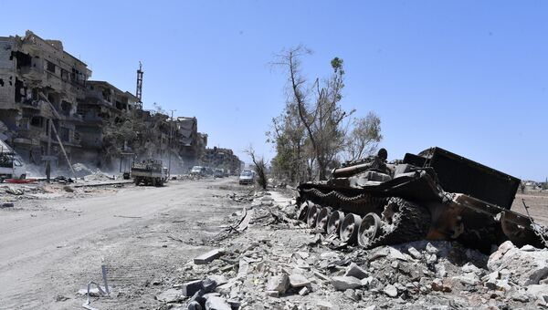 Разрушенные здания, Сирия. Архивное фото