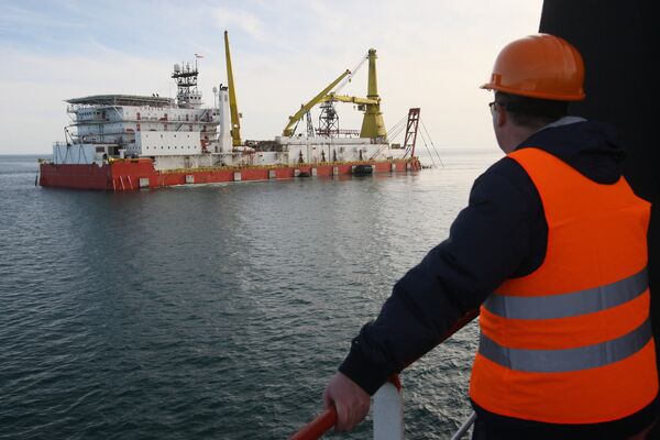 Строительство газопровода на Черном море Строительство газопровода на Черном море