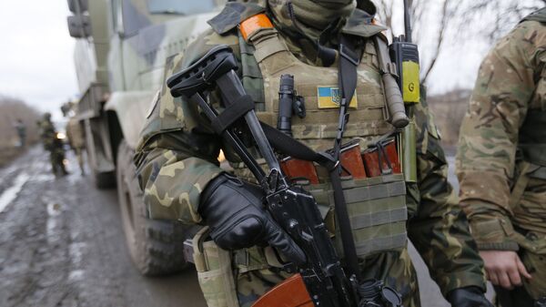 Солдаты украинской правительственной армии в Донецкой области