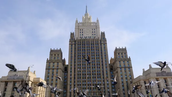 Здание министерства иностранных дел РФ на Смоленской-Сенной площади в Москве. Архивное фото
