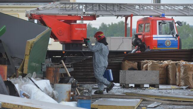 Взрыв на белорусском заводе Алкид в Минской области по производству гидроизоляционных и кровельных мастик и эмульсий. 22 мая 2018