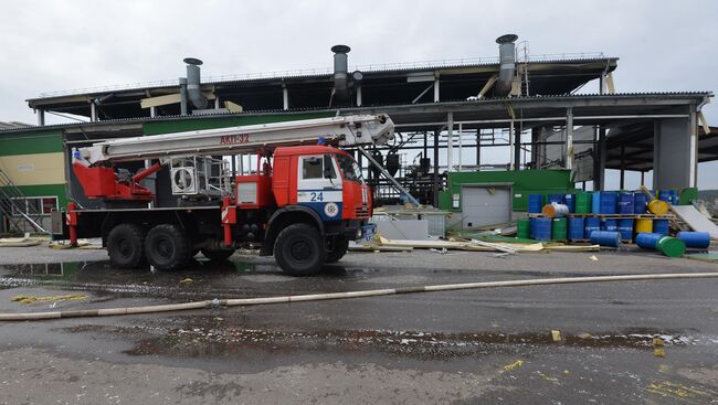 Взрыв на белорусском заводе Алкид в Минской области по производству гидроизоляционных и кровельных мастик и эмульсий. 22 мая 2018