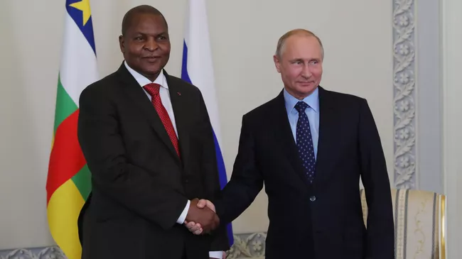 Фостен Арканж Туадера и Владимир Путин