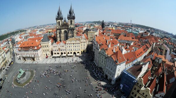 Вид на Староместскую площадь в Праге