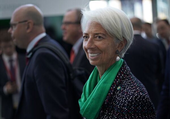 Директор–распорядитель МВФ Кристин Лагард на Петербургском международном экономическом форуме. 25 мая 2018