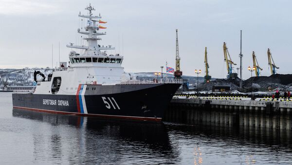 Встреча пограничного сторожевого корабля Полярная звезда в Мурманске