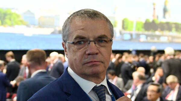 Заместитель председателя правления ПАО Газпром Александр Медведев на Петербургском международном экономическом форуме. 25 мая 2018