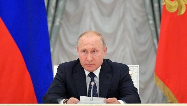 Президент РФ Владимир Путин проводит совещание с членами нового состава правительства РФ. 26 мая 2018